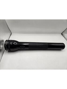 Vintage Black Mag-Lite 3-D Cell Flashlight USA Made Tested Working Heavy Duty